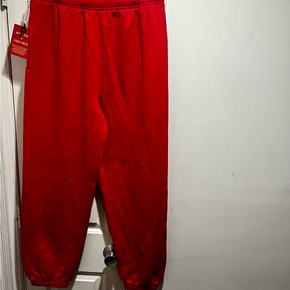 NWT Aritzia X Min Heo Lunar NY Mega flashing red joggers/ sweatpants - Picture 14 of 16